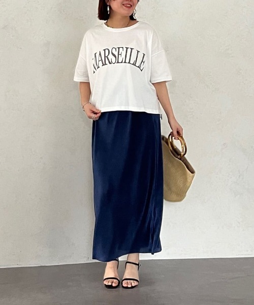 Chez toi（シェトワ）の「プリーツナロースカート（スカート・レディース・ベージュ/オレンジ/カーキ/ブルー/ブラック・FREE）」の9枚目の写真