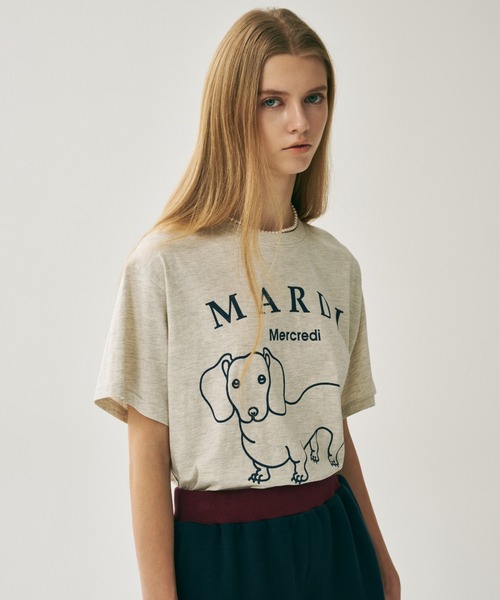 Mardi Mercredi(マルディメクルディ)の「TSHIRT DDANJI CH.06 / Tシャツ ダンジ CH.06(Tシャツ/カットソー・レディース・アイボリー・FREE)」の8枚目の写真