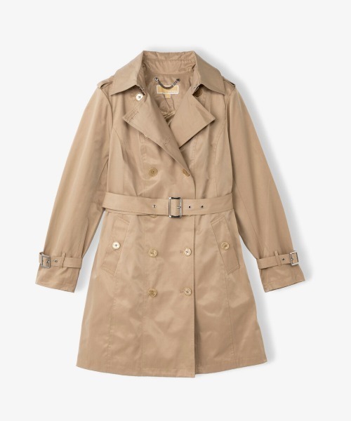 Michael Kors☆ 流れるドレープ♪ シングル・トレンチコート L Michael Kors(マイケルコース) トレンチコート(レディース