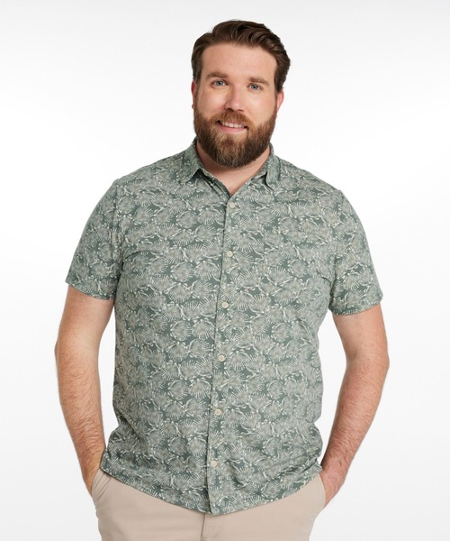 L.L.Bean(エルエルビーン)の「レイクウォッシュ・パフォーマンス・シャツ、ボタンフロント・シャツ 半袖 プリント 米国フィット・レギュラー(シャツ/ブラウス・メンズ・ホワイト系その他/ブルー系その他・SMALL/MEDIUM/LARGE)」の5枚目の写真