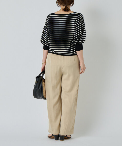 LIVETART（リヴェタート）の「シルク混ニットTee（ニット/セーター・レディース・アイボリー/ブラック・FREE）」の4枚目の写真