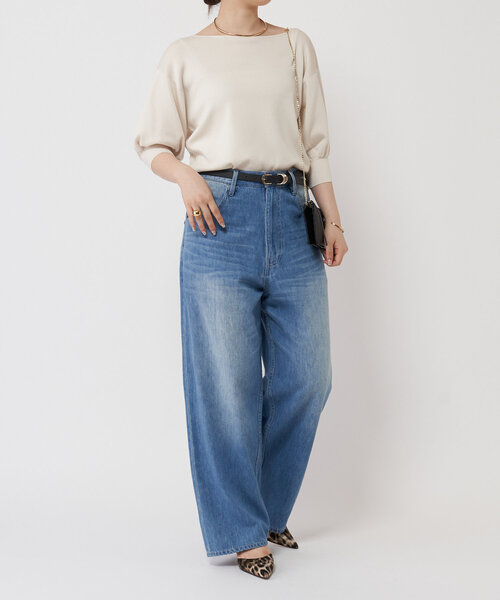 LIVETART（リヴェタート）の「シルク混ニットTee（ニット/セーター・レディース・アイボリー/ブラック・FREE）」の19枚目の写真