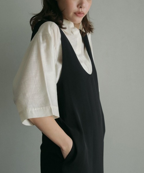 anuke（アンヌーク）の「anuke Halfsleeve Box Shirts 62510429（シャツ/ブラウス・レディース・ライトグリーン/ブラウン/オフホワイト・FREE）」の6枚目の写真