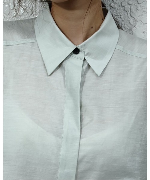 anuke（アンヌーク）の「anuke Halfsleeve Box Shirts 62510429（シャツ/ブラウス・レディース・ライトグリーン/ブラウン/オフホワイト・FREE）」の14枚目の写真