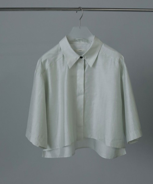 anuke（アンヌーク）の「anuke Halfsleeve Box Shirts 62510429（シャツ/ブラウス・レディース・ライトグリーン/ブラウン/オフホワイト・FREE）」の16枚目の写真