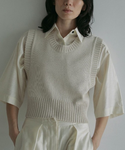 anuke（アンヌーク）の「anuke Halfsleeve Box Shirts 62510429（シャツ/ブラウス・レディース・ライトグリーン/ブラウン/オフホワイト・FREE）」の8枚目の写真