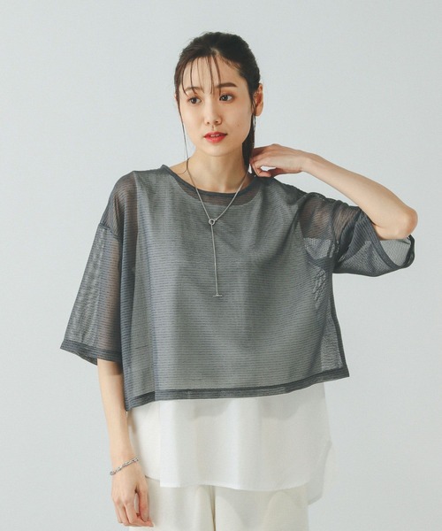 セール】シアーボーダータンクセット/310414（Tシャツ/カットソー