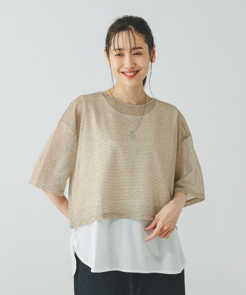 フルサイズ ダーター 最終値下げ セール】シアーボーダータンクセット/310414（Tシャツ