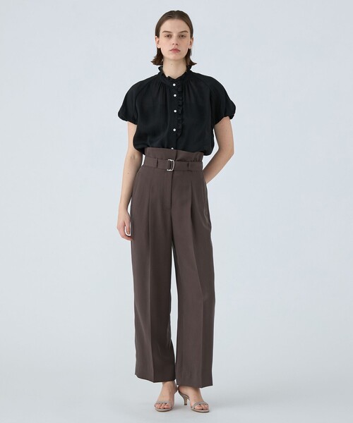 BALLSEY（ボールジィ）の「セルロースツイル ハイウエストテーパードパンツ（その他パンツ・レディース・グリーン/ブラウン/ライトベージュ・36/34/32）」の4枚目の写真