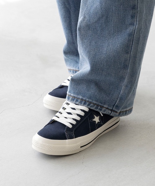 コンバース ワンスター スエード ネイビー ブラック ONE STAR SUEDE / ワンスター スエード (ネイビー)– コンバース
