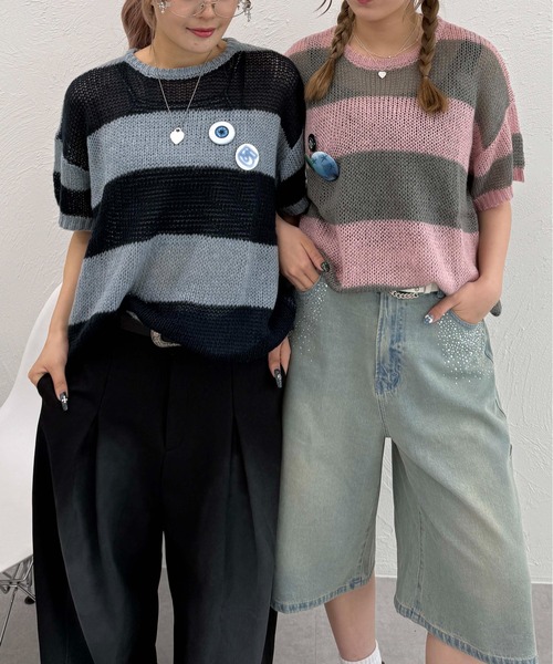 新品 正規品!!  セール】ボーダーシアーニット（ニット/セーター）｜sedacle トップス