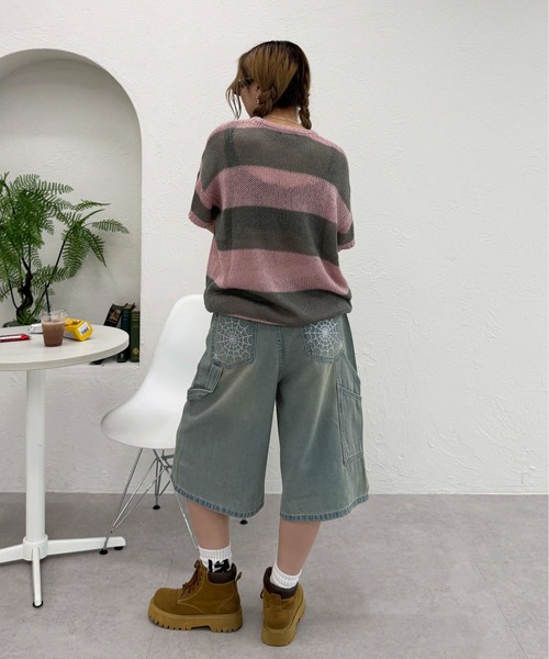 sedacle(セダクル)の「ボーダーシアーニット(ニット/セーター・レディース・ピンク/ブラック/ネイビー・LARGE/MEDIUM/SMALL)」の13枚目の写真