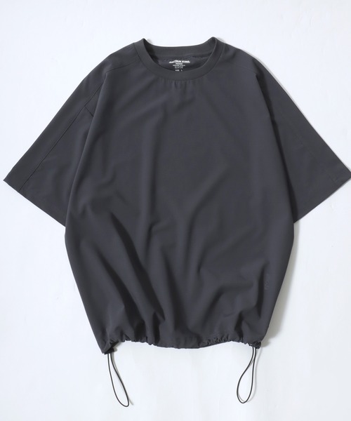 CAPTAIN STAG（キャプテンスタッグ）の「CAPTAIN STAG/キャプテンスタッグ LOFT AIR ストレッチ 裾ドローコード 半袖Tシャツ レディース メンズ（Tシャツ/カットソー・メンズ・グレー/チャコール/ネイビー・M/L/LL）」の2枚目の写真