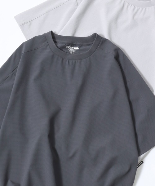 CAPTAIN STAG（キャプテンスタッグ）の「CAPTAIN STAG/キャプテンスタッグ LOFT AIR ストレッチ 裾ドローコード 半袖Tシャツ レディース メンズ（Tシャツ/カットソー・メンズ・グレー/チャコール/ネイビー・M/L/LL）」の22枚目の写真