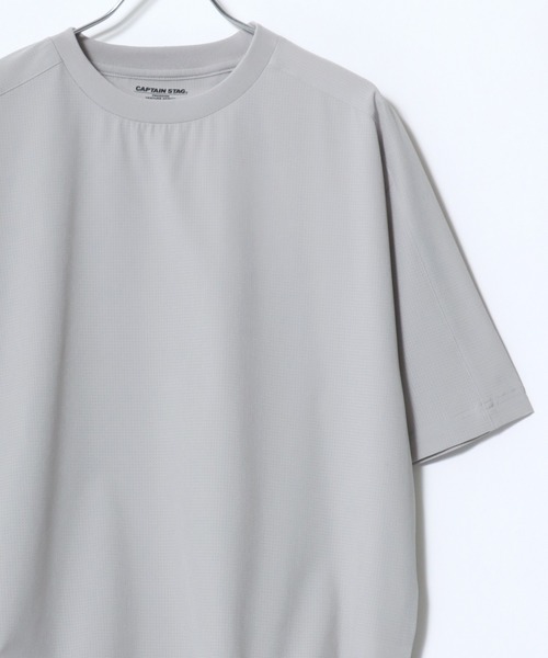 CAPTAIN STAG（キャプテンスタッグ）の「CAPTAIN STAG/キャプテンスタッグ LOFT AIR ストレッチ 裾ドローコード 半袖Tシャツ レディース メンズ（Tシャツ/カットソー・メンズ・グレー/チャコール/ネイビー・M/L/LL）」の17枚目の写真
