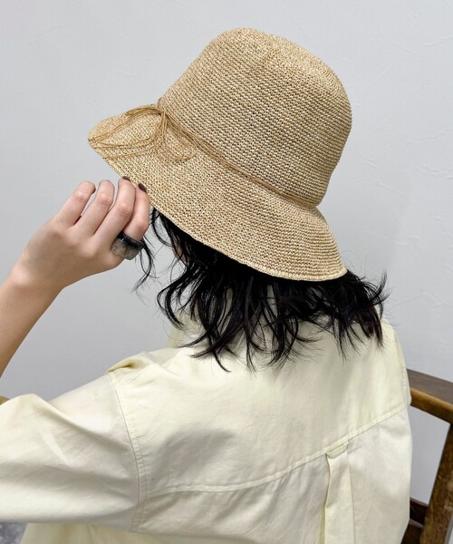 fredy emue(フレディエミュ)の「MIXペーパーリボンハット(ハット・レディース・オレンジ/ベージュ・FREE)」の9枚目の写真