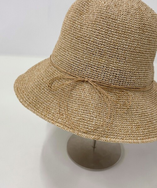 fredy emue(フレディエミュ)の「MIXペーパーリボンハット(ハット・レディース・オレンジ/ベージュ・FREE)」の13枚目の写真