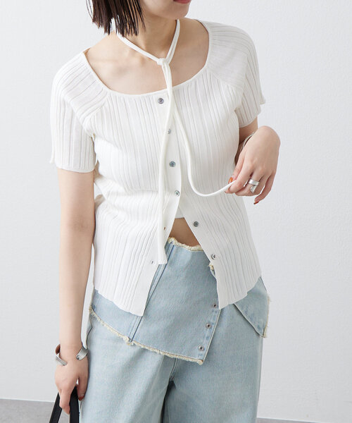 ちっぽ様 リブニット tight slit front ribbon dress – BUNNY APARTMENT