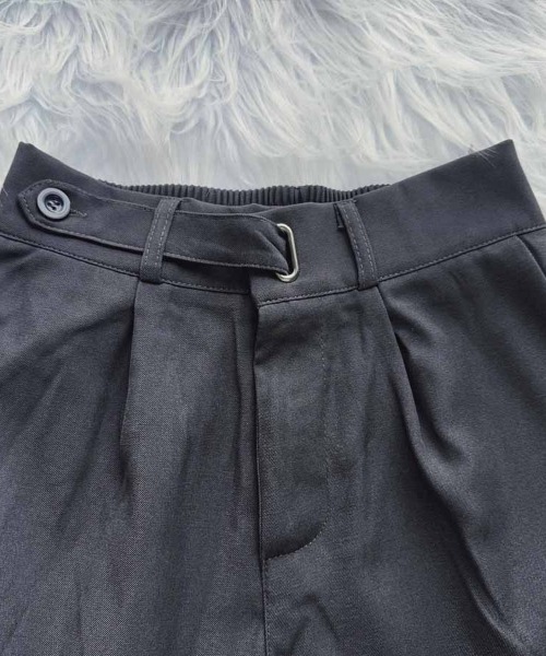 shoppinggo(ショッピングゴー)の「ワイドパンツ スラックス タック(カーゴパンツ・レディース・グレー/ブラック・M/L)」の10枚目の写真