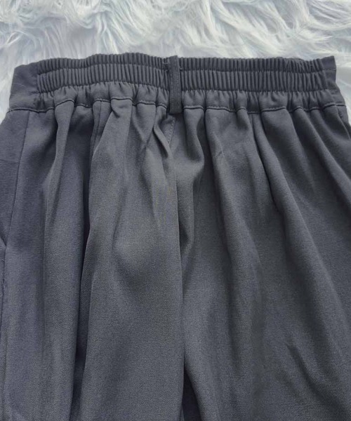 shoppinggo(ショッピングゴー)の「ワイドパンツ スラックス タック(カーゴパンツ・レディース・グレー/ブラック・M/L)」の8枚目の写真