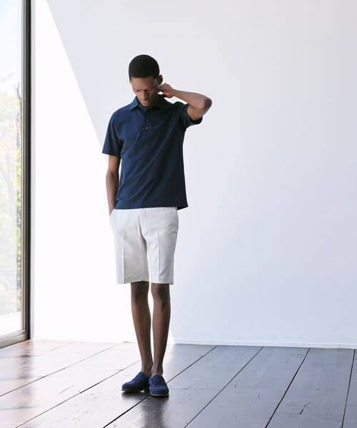 MACKINTOSH LONDON(マッキントッシュ ロンドン)の「ラミーストレッチトロピカルショートパンツ(その他パンツ・メンズ・ホワイト系その他/ネイビー・86/90/82)」の4枚目の写真