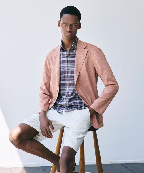 MACKINTOSH LONDON(マッキントッシュ ロンドン)の「ラミーストレッチトロピカルショートパンツ(その他パンツ・メンズ・ホワイト系その他/ネイビー・86/90/82)」の9枚目の写真