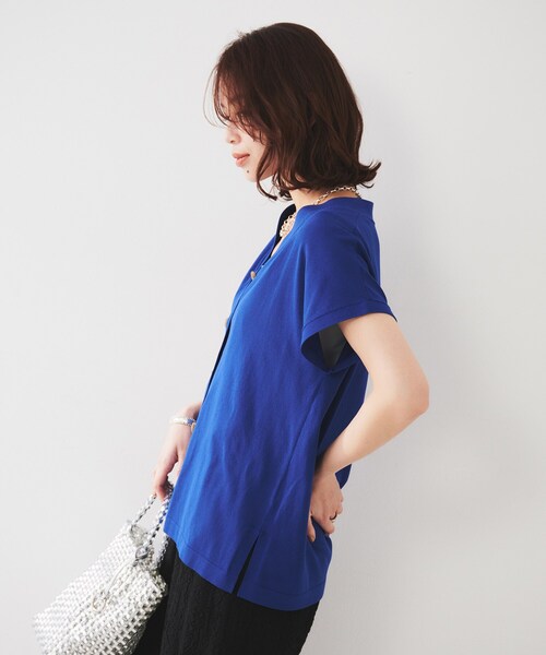 UNTITLED（アンタイトル）の「【体型カバー/ジレ風/前開き】Vネックニット（ニット/セーター・レディース・ブラック/ブルー系その他/ホワイト系7/ベージュ系その他7・44/48/00/02/04）」の11枚目の写真