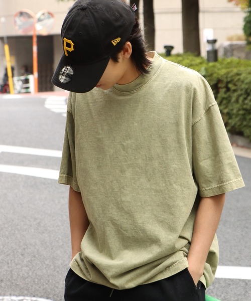 LOS ANGELES APPAREL（ロサンゼルスアパレル）の「LOS ANGELES APPAREL/ロサンゼルスアパレル 6.5OZ MINERAL WASH CREW NECK T-SHIRT 半袖Tシャツ ウォッシュ加工 オーバーサイズ（Tシャツ/カットソー・メンズ・ライム/アッシュグレー/ダークブラウン・S/M/L/XL）」の3枚目の写真