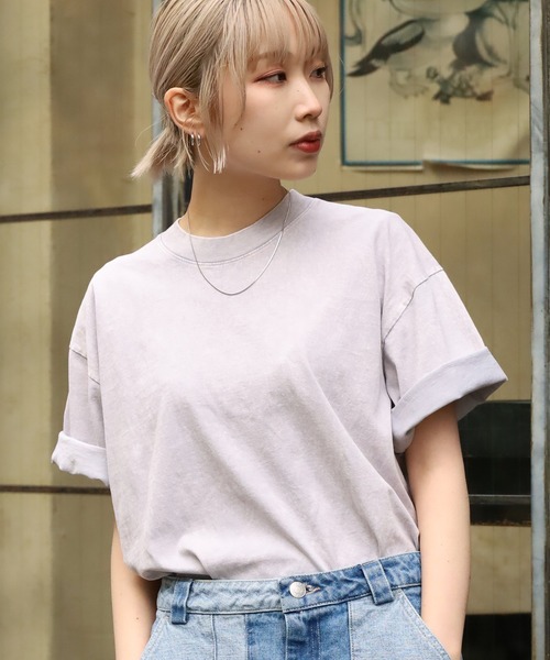 LOS ANGELES APPAREL（ロサンゼルスアパレル）の「LOS ANGELES APPAREL/ロサンゼルスアパレル 6.5OZ MINERAL WASH CREW NECK T-SHIRT 半袖Tシャツ ウォッシュ加工 オーバーサイズ（Tシャツ/カットソー・メンズ・ライム/アッシュグレー/ダークブラウン・S/M/L/XL）」の13枚目の写真