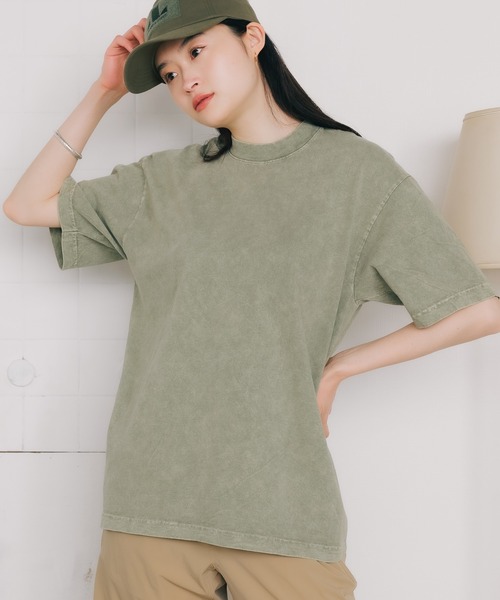 LOS ANGELES APPAREL（ロサンゼルスアパレル）の「LOS ANGELES APPAREL/ロサンゼルスアパレル 6.5OZ MINERAL WASH CREW NECK T-SHIRT 半袖Tシャツ ウォッシュ加工 オーバーサイズ（Tシャツ/カットソー・メンズ・ライム/アッシュグレー/ダークブラウン・S/M/L/XL）」の17枚目の写真