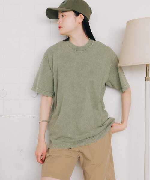 LOS ANGELES APPAREL（ロサンゼルスアパレル）の「LOS ANGELES APPAREL/ロサンゼルスアパレル 6.5OZ MINERAL WASH CREW NECK T-SHIRT 半袖Tシャツ ウォッシュ加工 オーバーサイズ（Tシャツ/カットソー・メンズ・ライム/アッシュグレー/ダークブラウン・S/M/L/XL）」の18枚目の写真
