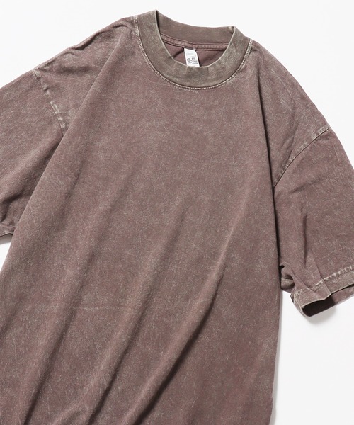 LOS ANGELES APPAREL（ロサンゼルスアパレル）の「LOS ANGELES APPAREL/ロサンゼルスアパレル 6.5OZ MINERAL WASH CREW NECK T-SHIRT 半袖Tシャツ ウォッシュ加工 オーバーサイズ（Tシャツ/カットソー・メンズ・ライム/アッシュグレー/ダークブラウン・S/M/L/XL）」の10枚目の写真