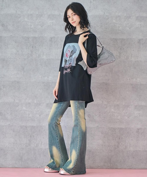 ANAP（アナップ）の「メッセージ ロゴ ビッグ Tシャツ（Tシャツ/カットソー・レディース・ブラック/ピンク/ホワイト・FREE）」の15枚目の写真