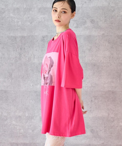 ANAP（アナップ）の「メッセージ ロゴ ビッグ Tシャツ（Tシャツ/カットソー・レディース・ブラック/ピンク/ホワイト・FREE）」の17枚目の写真