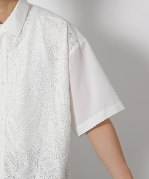 LAKOLE(ラコレ)の「レースフロント切替シャツ / 571295(シャツ/ブラウス・メンズ・ブラック/ホワイト・LARGE/MEDIUM)」の12枚目の写真
