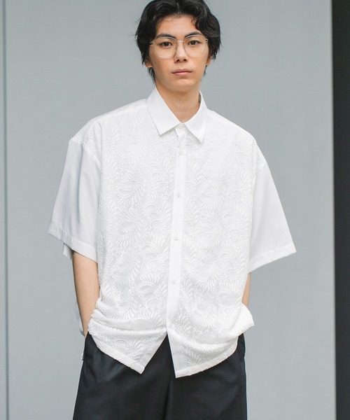 LAKOLE(ラコレ)の「レースフロント切替シャツ / 571295(シャツ/ブラウス・メンズ・ブラック/ホワイト・LARGE/MEDIUM)」の18枚目の写真
