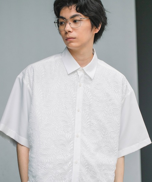 LAKOLE(ラコレ)の「レースフロント切替シャツ / 571295(シャツ/ブラウス・メンズ・ブラック/ホワイト・LARGE/MEDIUM)」の19枚目の写真
