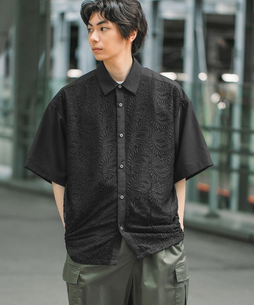 LAKOLE(ラコレ)の「レースフロント切替シャツ / 571295(シャツ/ブラウス・メンズ・ブラック/ホワイト・LARGE/MEDIUM)」の21枚目の写真