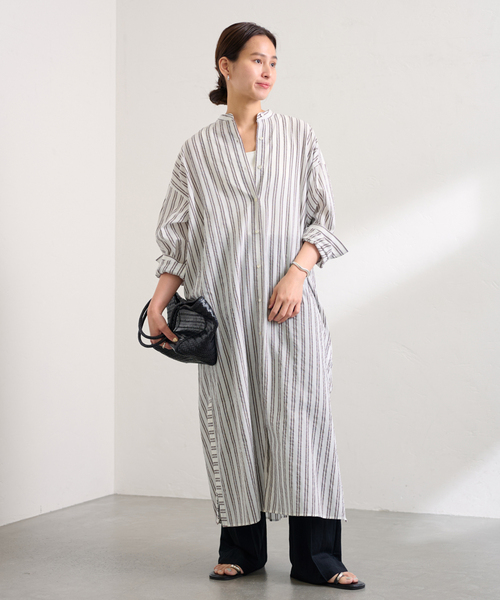 FRAMeWORK（フレームワーク）の「STRIPEオーバーシャツDRESS