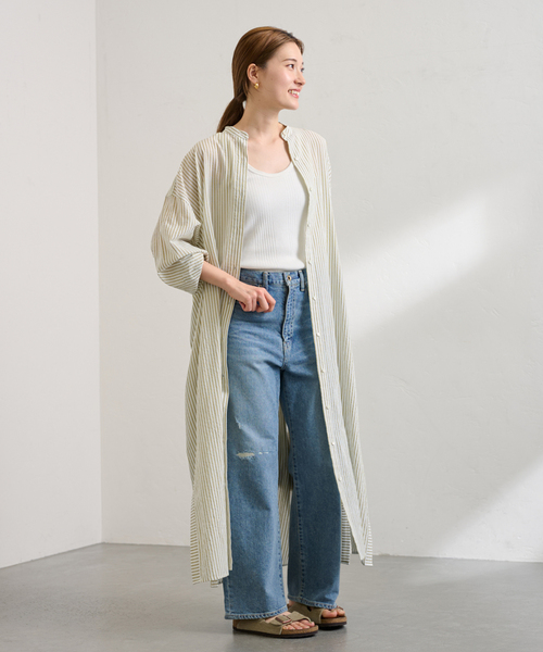 FRAMeWORK（フレームワーク）の「STRIPEオーバーシャツDRESS
