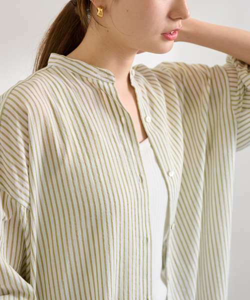 FRAMeWORK（フレームワーク）の「STRIPEオーバーシャツDRESS