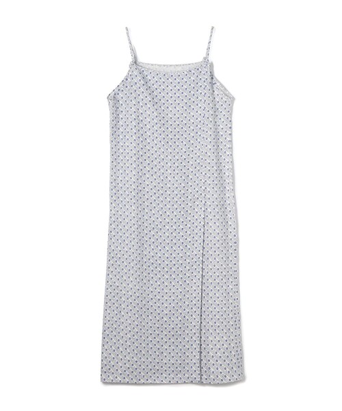 SOULEIADO(ソレイアード)の「リネンプリント ラップキャミソールドレス(ワンピース・レディース・ネイビー/ブルー系その他/ライトブルー・36)」の2枚目の写真