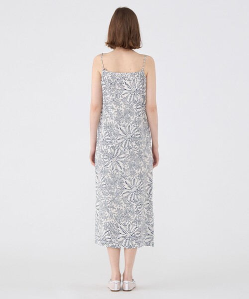 SOULEIADO(ソレイアード)の「リネンプリント ラップキャミソールドレス(ワンピース・レディース・ネイビー/ブルー系その他/ライトブルー・36)」の6枚目の写真