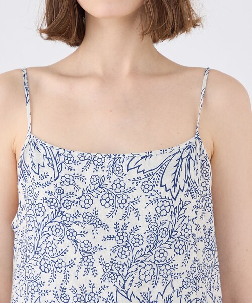 SOULEIADO(ソレイアード)の「リネンプリント ラップキャミソールドレス(ワンピース・レディース・ネイビー/ブルー系その他/ライトブルー・36)」の7枚目の写真