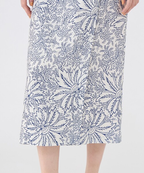 SOULEIADO(ソレイアード)の「リネンプリント ラップキャミソールドレス(ワンピース・レディース・ネイビー/ブルー系その他/ライトブルー・36)」の10枚目の写真