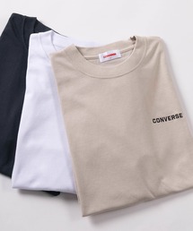 【71】【CONVERSE/コンバース】COOLMAX ブランドネーム ワンポイント刺繍デザイン 半袖Tシャツ/ユニセックス/コンパクトTシャツ