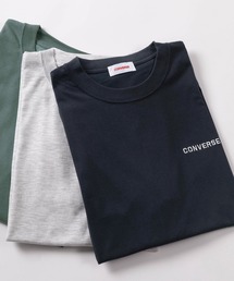 【71】【CONVERSE/コンバース】COOLMAX ブランドネーム ワンポイント刺繍デザイン 半袖Tシャツ/ユニセックス/コンパクトTシャツ