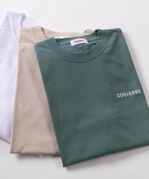 【71】【CONVERSE/コンバース】COOLMAX ブランドネーム ワンポイント刺繍デザイン 半袖Tシャツ/ユニセックス/コンパクトTシャツ