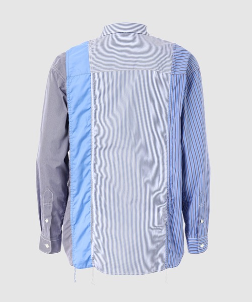COMME des GARCONS HOMME(コム デ ギャルソン・オム)の「COTTON STRIPE PATCHWORK SHIRT(シャツ/ブラウス・メンズ・ブルー系その他・L/M/S/XS)」の2枚目の写真