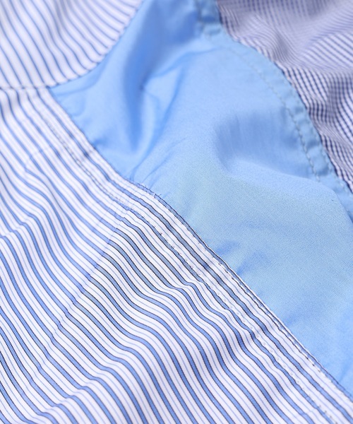 COMME des GARCONS HOMME(コム デ ギャルソン・オム)の「COTTON STRIPE PATCHWORK SHIRT(シャツ/ブラウス・メンズ・ブルー系その他・L/M/S/XS)」の6枚目の写真
